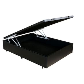 Cama Box Baú Casal Preto Sintetico 138x188x39