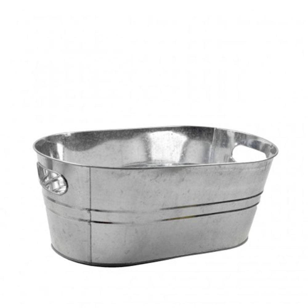Balde De Metal Galvanizado Retangular  Cerveja 7,6 Litros