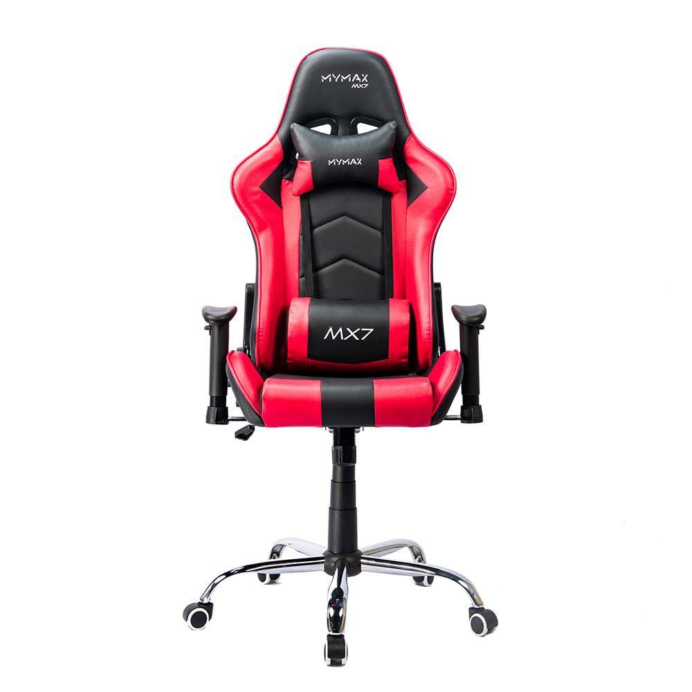 Cadeira Gamer MX7 Giratoria Preto/Rosa Mymax