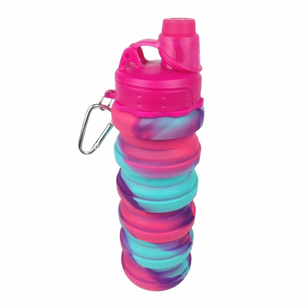 Garrafa Squeeze Dobrável Degradê Pink 500ml Magic Planet