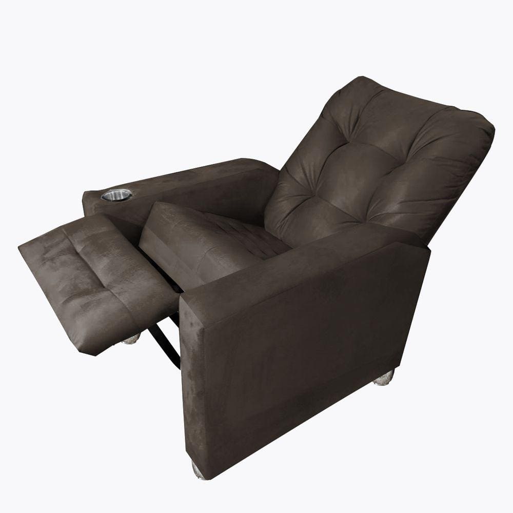 Poltrona De Amamentação Reclinavel Quarto Sala Londres Marrom