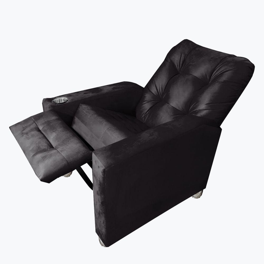 Poltrona De Amamentação Reclinavel Quarto Sala Londres Preto