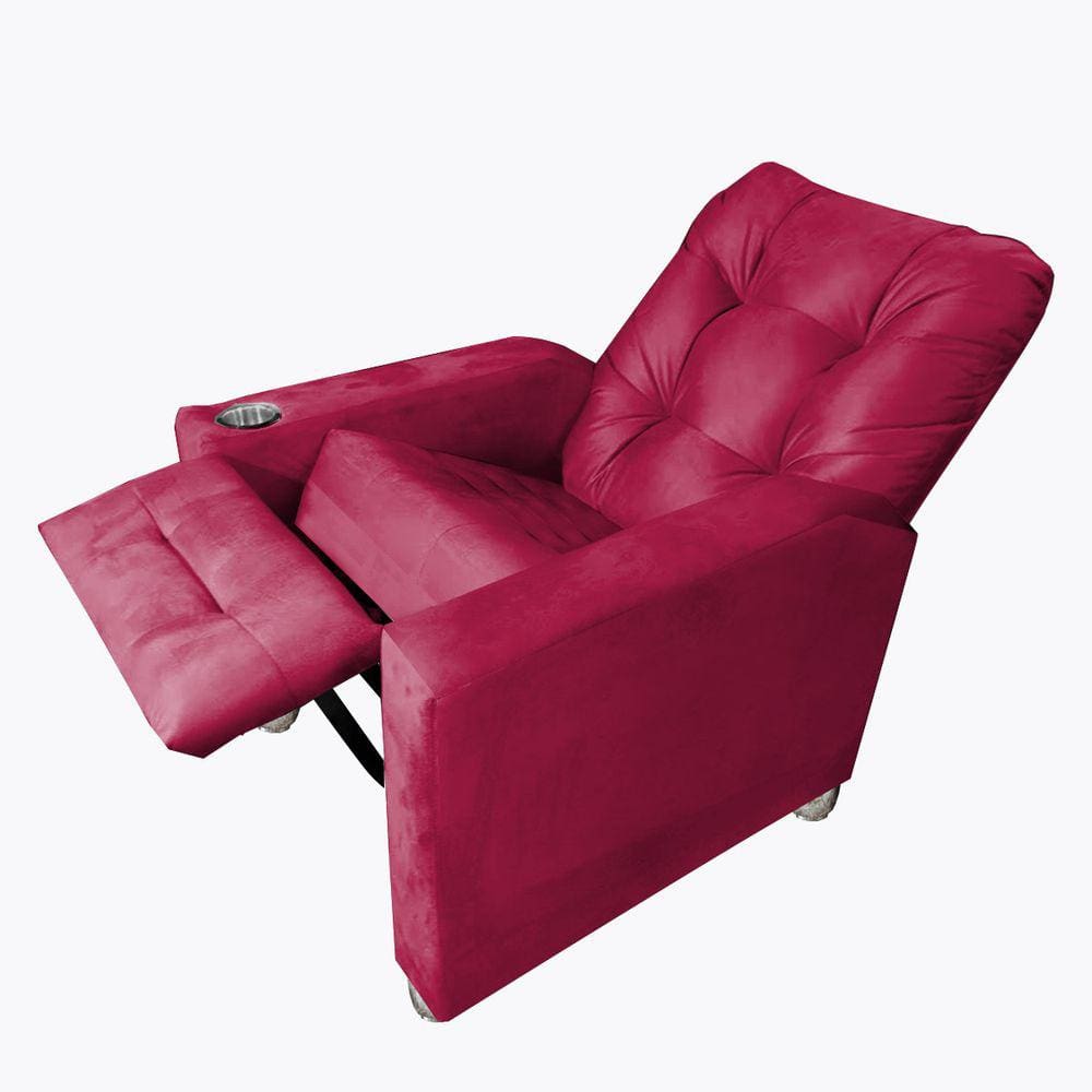 Poltrona De Amamentação Reclinavel Quarto Sala Londres Vermelho