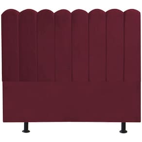 Cabeceira Nuvem Cama Box King 195 cm Alanis Suede Bordô