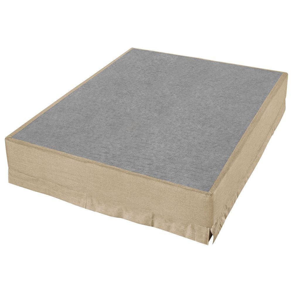 Box Casal Americanflex Bege Foccus Com Saia 138x188x25cm