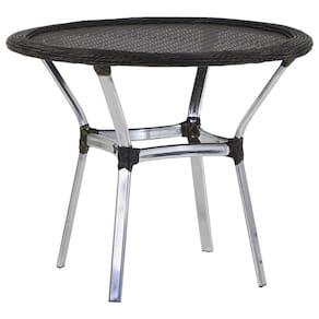 Mesa Emily em Alumínio com o Tampo Tramado para Cozinha, Edícula, Jardim e Piscina - Trama
