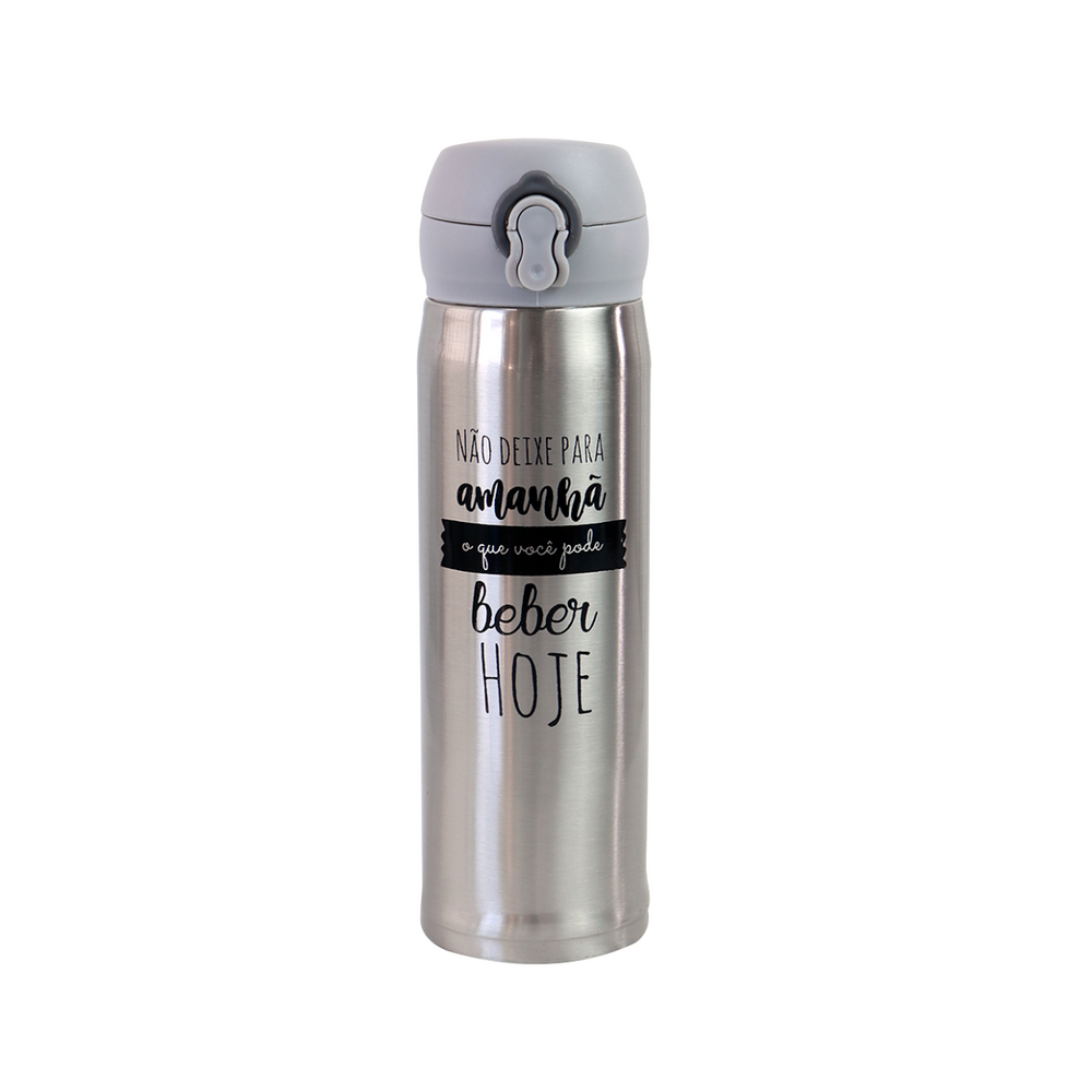Garrafa Isotérmica Aço Inox Trava Vacuum Cup 400ml