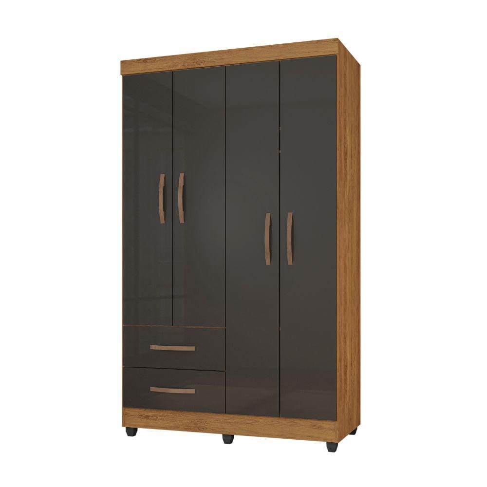 Guarda Roupa Solteiro Honduras Com 4 Portas E 2 Gavetas