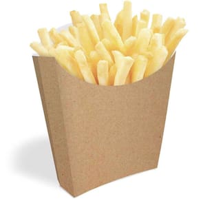 Embalagem p/ Batata Frita, Salgados 100 gr 500 un Cor Kraft