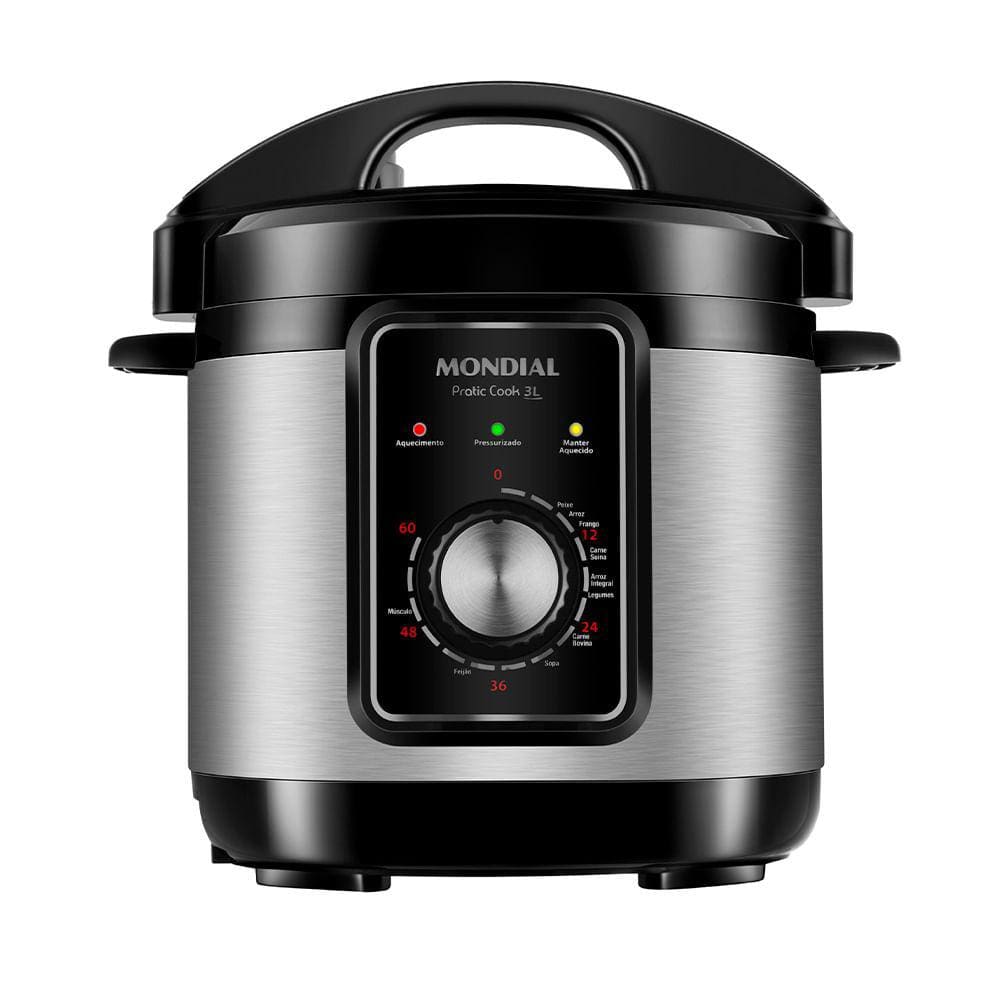 Panela de Pressão Elétrica Mondial Pratic Cook 3L Premium I PE-47-3L-I
