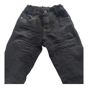 Calça Jeans Infantil Menino Juvenil Masculina quadril amassadinho Lycra 4 a 18 anos preto