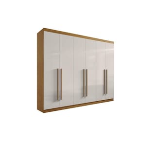 Guarda Roupa 6 Portas Da Vinci Plus Cinamomo com Off white D`Doro
