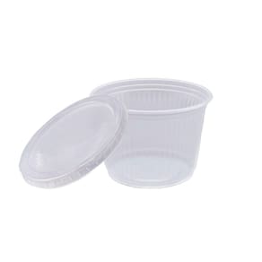 Pote 100 Ml + Tampa Com 100 Descartável P/ Molho Sobremesa