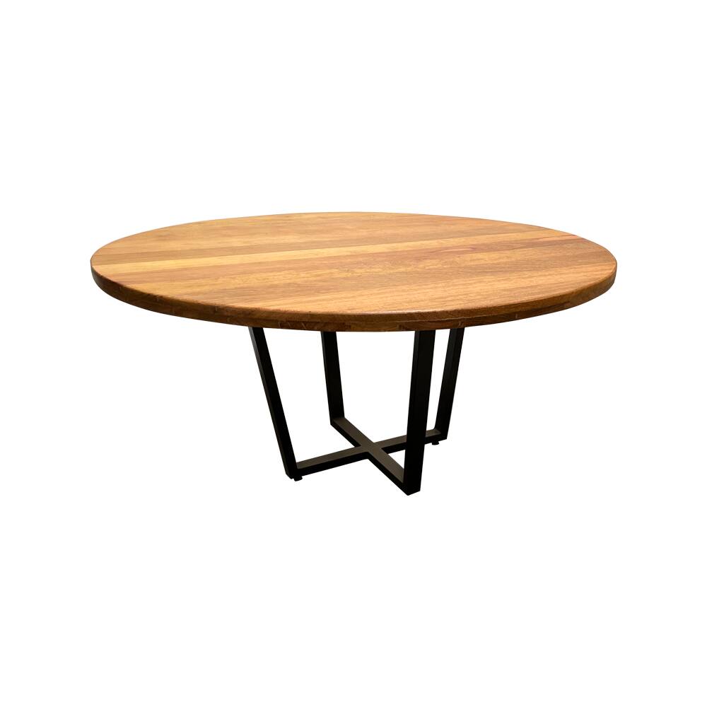 Conjunto Mesa de Jantar 1,30 Industrial Redonda com 4 Cadeiras New Alegra Pretas
