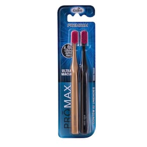 Escova De Dente Green Premium Promax Ultra Macia Cores 2 Unidades