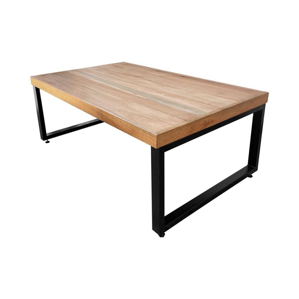 Mesa Industrial Infantil Bernardo 120x70cm Madeira Maciça Ferragem Preta