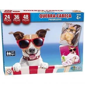 Puzzle Progressivo 24, 36 E 48 Peças Pets - Pais E Filhos