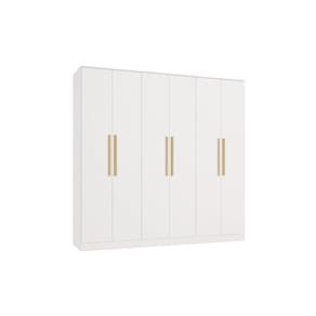 Guarda-Roupa 6 Portas 4 Gavetas Kappesberg Adapt Branco