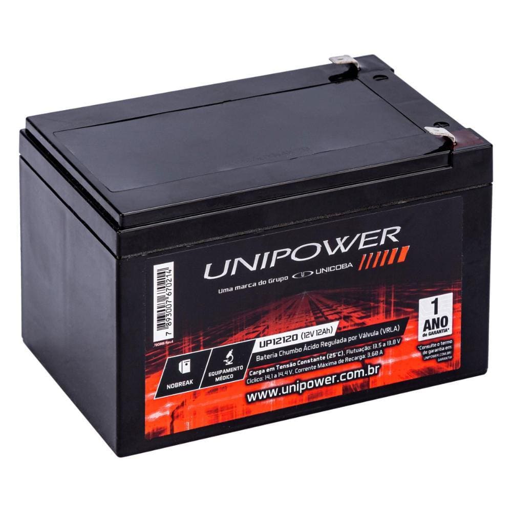 Bateria Selada para Nobreak - 12V / 12Ah - Unipower UP12120