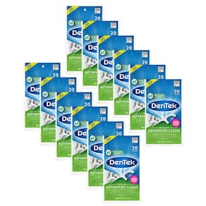 Kit 12 Fios Dental Dentek Floss Picks Triple Clean Advanced 20un cada