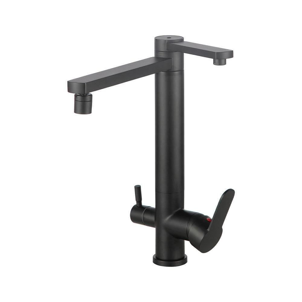 Torneira Para Cozinha Gourmet Misturador Monocomando Com Saída Para Filtro Indaiá Pingoo.casa - Preto Fosco
