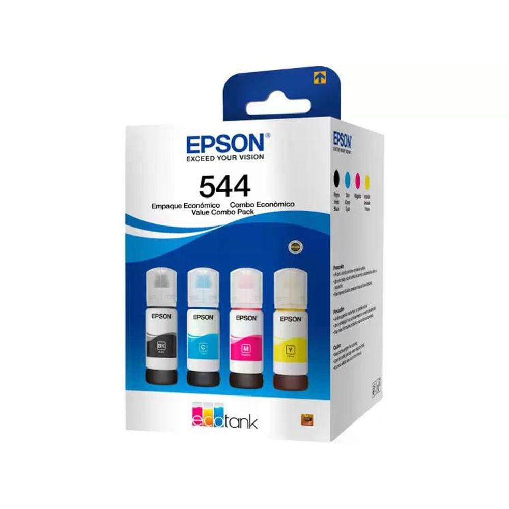 Kit Garrafas de Tinta Epson T544, 4 Cores - T544520-4P