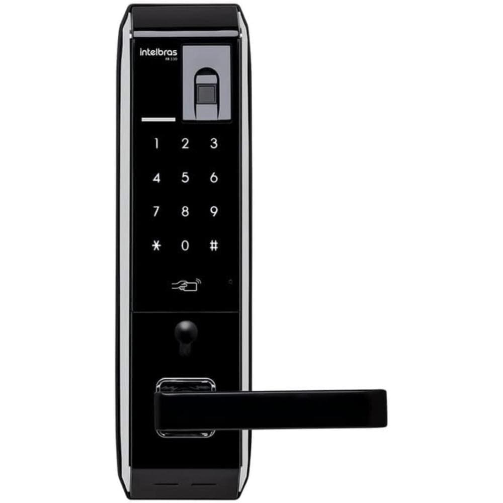 Fechadura Digital Fr 330 De Embutir Preto Intelbras