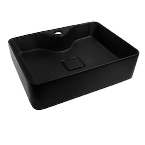 Cuba De Sobrepor Manplex Cerâmica Preto Fosca E1507