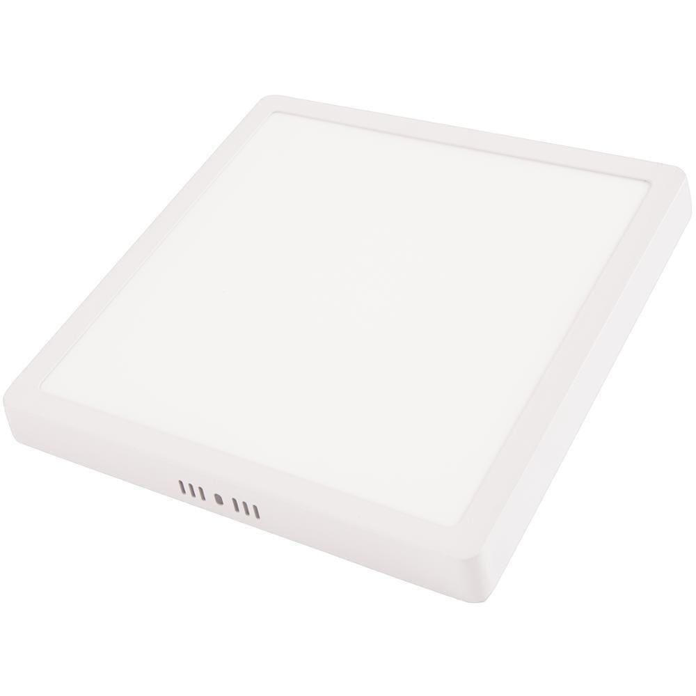 Plafon Led Tramontina Quadrado De Sobrepor 18 W 3000 K Luz Amarela