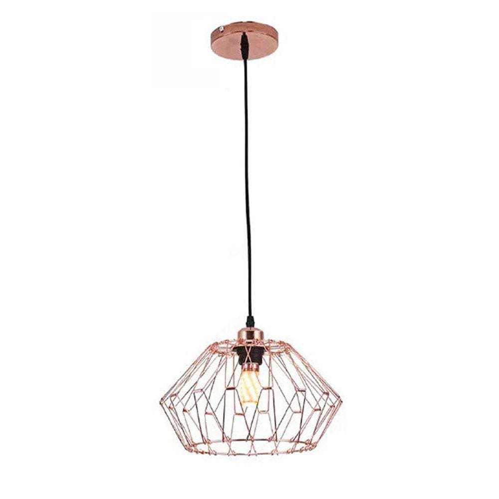 Lustre Pendente Luminaria Ajustavel Metal Aramado Design Moderno Decoraçao Sala Quarto Mezanino Casa Iluminaçao Luz