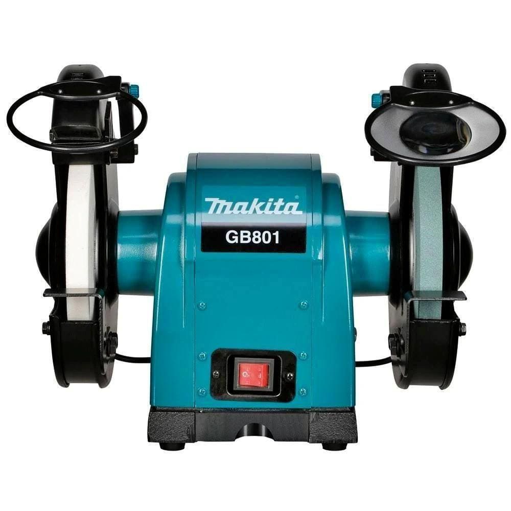 Moto Esmeril 550w 3450 Rpm 60hz Com Rebolo Suporte Lamina Afiação Protetor Gb801 220v Makita