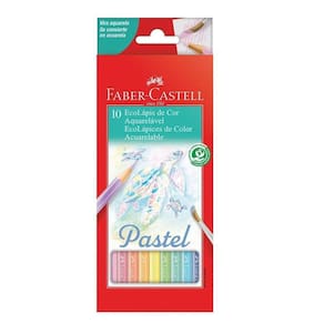 Lápis De Cor Pastel Aquarelável - 10 Cores - Faber-castell