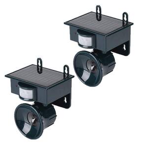 Repelente Solar Ultrassonico Kit 2 Uni Sensor Movimento Presença Afasta Aves Pombos Insetos Rato