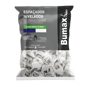 Nivelador De Piso Ecomax (100 Pçs) - Bumax 1 Mm