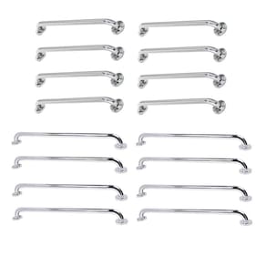 Alça De Apoio Barra Inox Kit 16 Unidades 40cm 80cm Banheiro Box Segurança