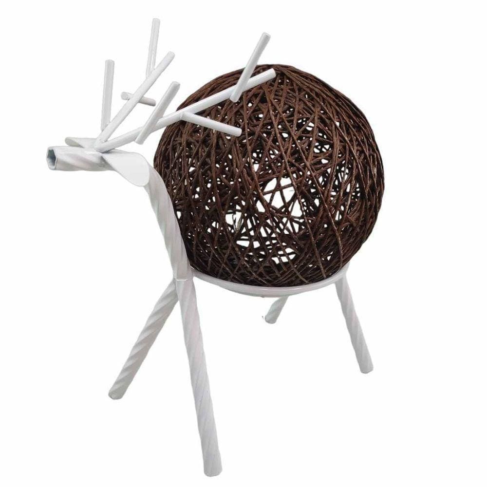 Luminaria Abajur Cervo Rena Decoraçao Natal Casa Quarto Sala Estante Mesa Recepçao