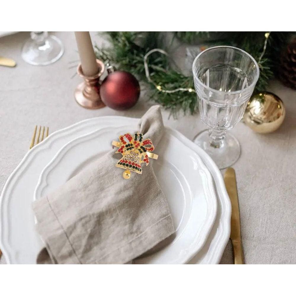 Kit Anel Porta Guardanapos Decoração de Natal 8 peças vários modelos