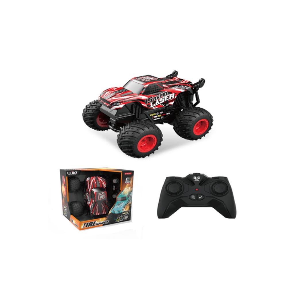 Carrinho Com Controle Remoto E Led 7 Spin Monster
