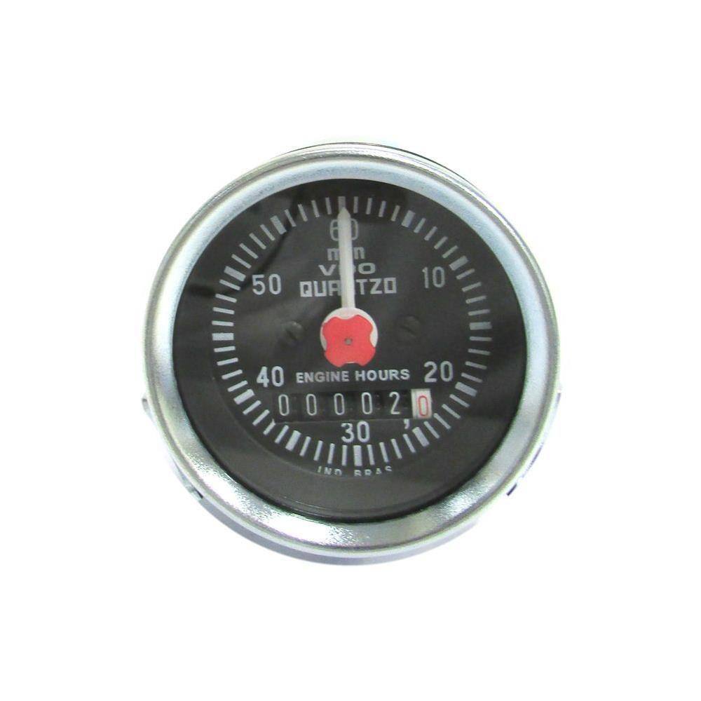 Horimetro Quartzo Com Ponteiro 12 / 24 Volts Sem Amortecedor 52mm Aro Cromado - VDO - D10002R