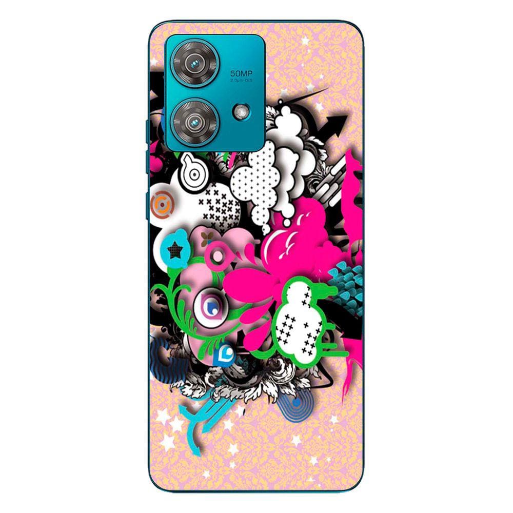 Capa Adesivo Skin104 Verso Para Motorola Edge 40 Neo