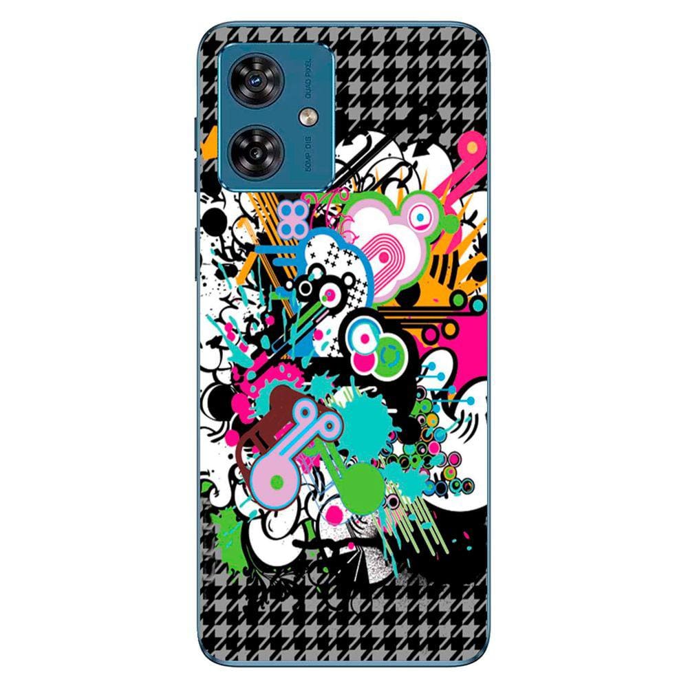 Capa Adesivo Skin022 Verso Para Motorola Moto G54
