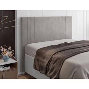 Cabeceira Box Solteiro 0,90cm Cinza Claro Ferrara Italian Flex