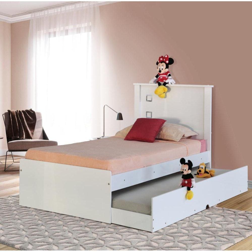 Cama Solteiro Alicantecom Auxiliar Colchões