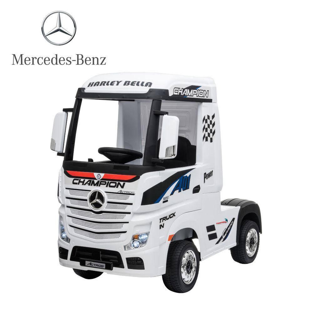 Caminhão Elétrico Infantil com Carreta (Baú) 12V Branco Bel