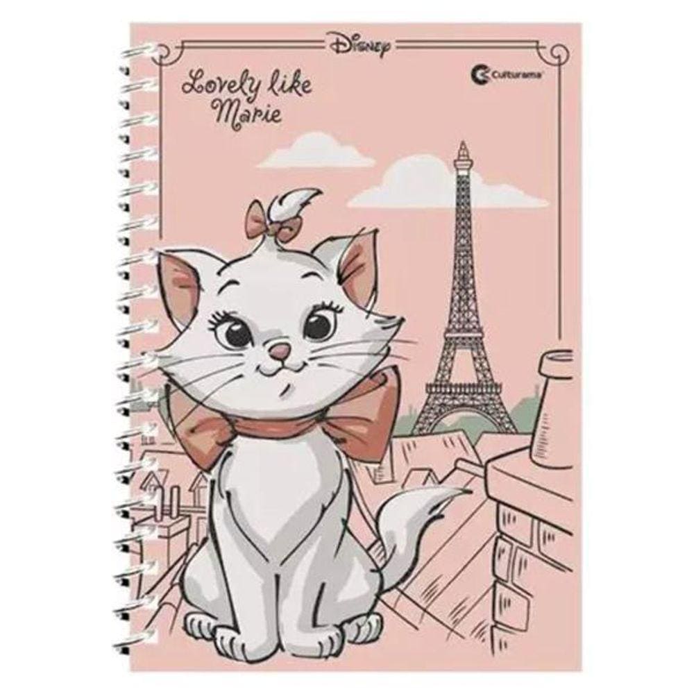 Caderno de Desenho Tema Gatinha Marie