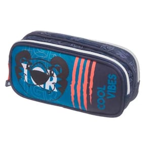 Estojo Duplo Tigor Cool Vibes Azul - Pacific 23cm x 11cm