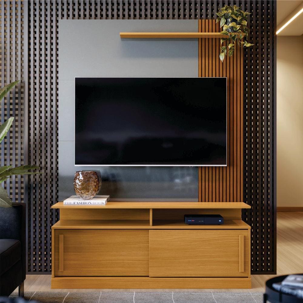 Home para TV com Prateleira Ibirapuera Ripado