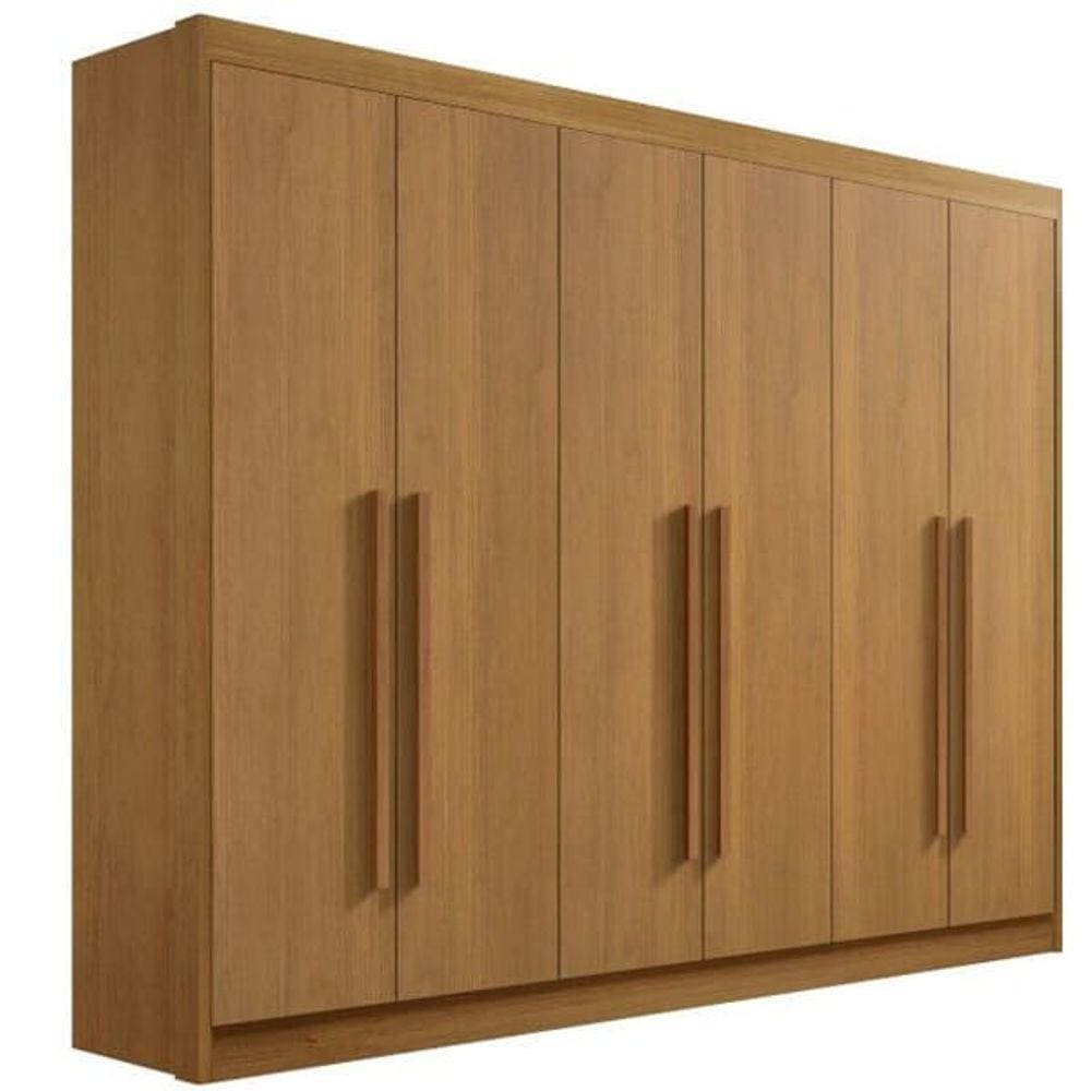 Guarda Roupa Casal 6 Portas 7 Gavetas - New Athos-Cinamomo - Móveis D`Doro