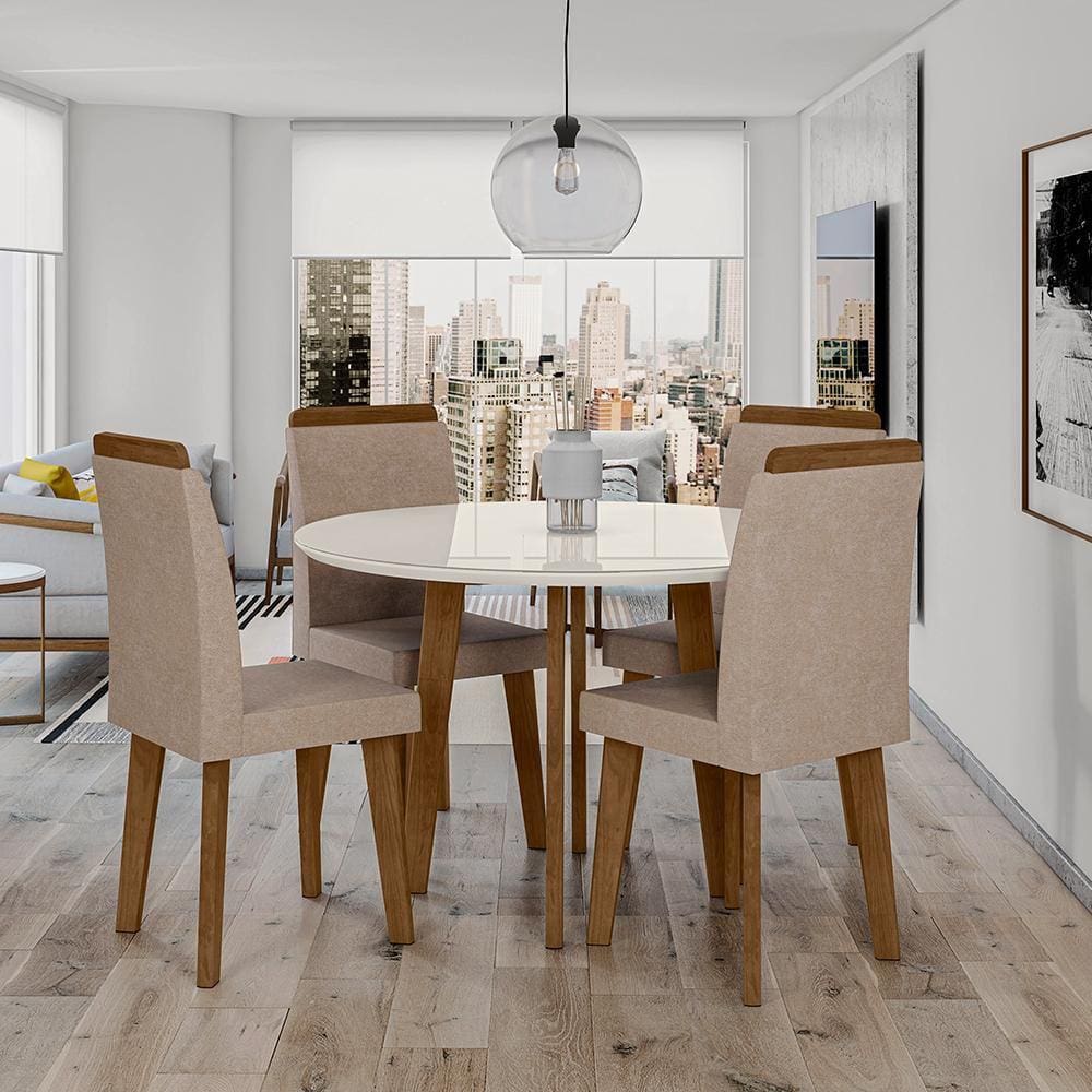 Mesa com Pés Oblongo Leeds