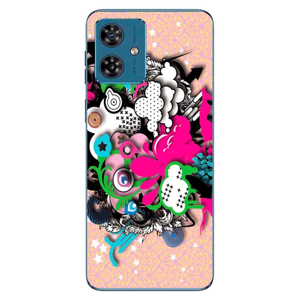 Capa Adesivo Skin104 Verso Para Motorola Moto G54